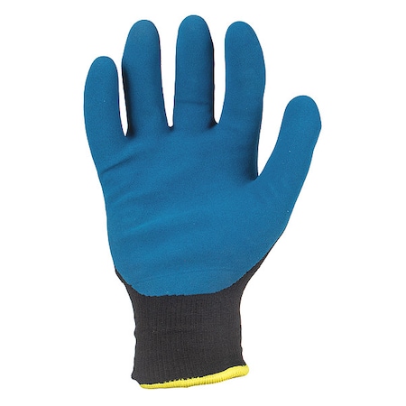 Coated Gloves, Nylon/Latex Palm, Acrylic Lining, Black/Blue, L ( 9 ) MPN:KC1LW-04-L