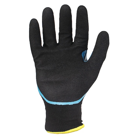 Coated Gloves, Nitrile/Nylon Palm, Acrylic Lining, Black/Blue, M ( 8 ) MPN:KC1SNW2-03-M
