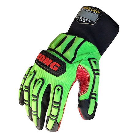 KDC5 Water Resistant Glove, Synthetic Leather Palm, Green;Red MPN:KDC5-07-XXXL