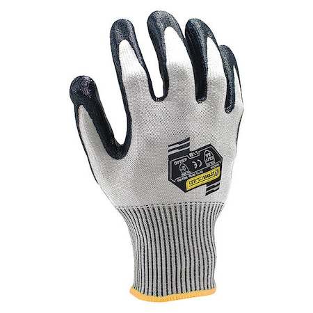Cut Resistant Coated Gloves, Cut Level A4, Dipped, Nitrile, Smooth, 2XL 1 PR MPN:KKC4N-06-XXL
