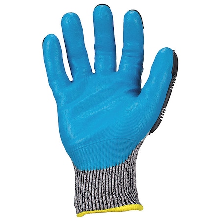 Coated Gloves, HPPE/Nitrile Palm, Acrylic Lining, Blue/Gray, L ( 9 ) MPN:KKC5BW-04-L