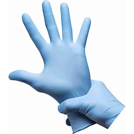 Disposable Gloves, 5 mil Palm, L, 100 PK, Blue MPN:M02003