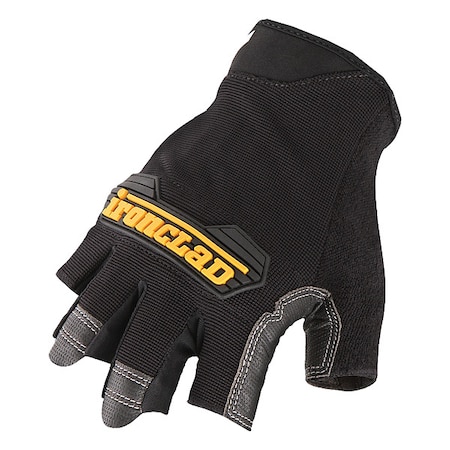 MFG2 Fingerless Glove, Synthetic Leather Palm, Black MPN:MFG2-01-XS