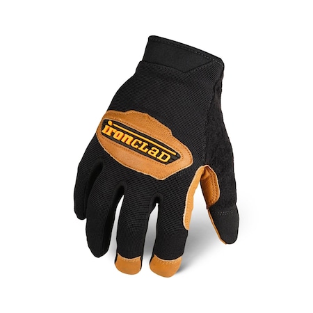 Cowboy® Mechanics Gloves, Goatskin Palm, Black/Tan MPN:RWC2-07-XXXL