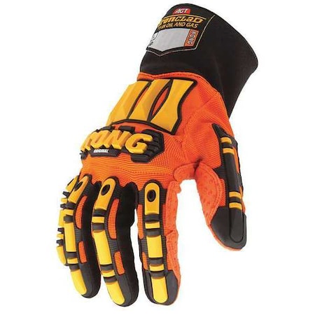 KONG® Mechanics Gloves, Synthetic Leather/PVC Dots Palm, Nylon Back, XL, Orange MPN:SDX2-05-XL