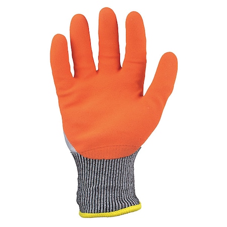 Coated Gloves, HPPE/Latex Palm, Acrylic Lining, Gray/Orange, S ( 7 ) MPN:SKC4LW-02-S
