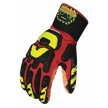 Anti-Vibration Gloves, M, Rd/Blk/Yellow, PR MPN:VIB-OBM-03-M