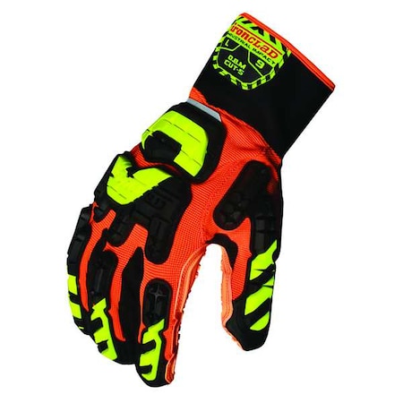 Impact Resist Gloves, 2XL, Orng/Blk/Ylw, PR MPN:VIB-OBMC5-06-XXL