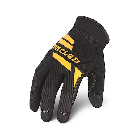 Workcrew® Mechanics Gloves, Synthetic Leather Palm, Black/Yellow MPN:WCG-07-XXXL