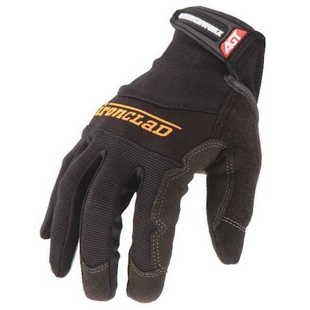 Wrenchworx® Mechanics Gloves, Synthetic Leather Palm, Nylon Back, S, Black MPN:WWX2-02-S