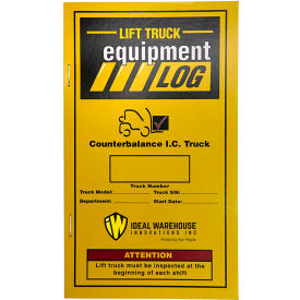 Replacement Log Book 70-1065 for Ideal Warehouse Propane Counterbalance Forklift Log 70-1065