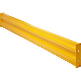 Ideal Warehouse® Heavy Duty Guard Rail Powder Coated Steel 2-Rib 8'L Yellow 60-7450-091