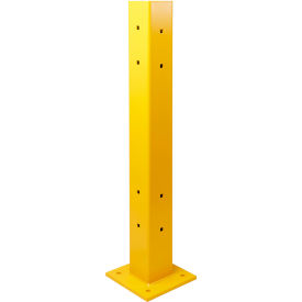 Ideal Warehouse® Heavy Duty Guard Rail Powder Coated Steel 2-Rib 10'L Yellow 60-7450-115
