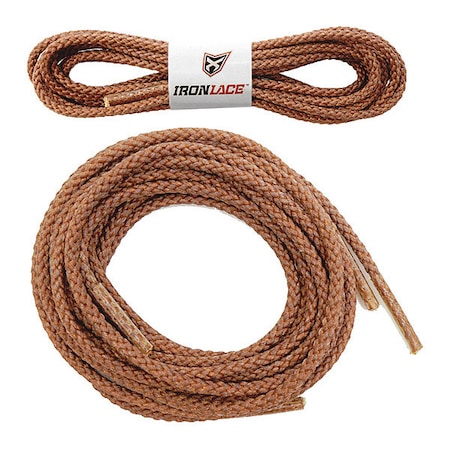 Unbreakable Round Bootlaces - Indestructible, Waterproof & Fire Resistant Brown Shoe Laces 63