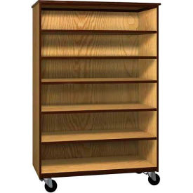 Mobile Wood General Storage Cabinet Open Front 48