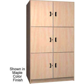 Ironwood 3 Compartment Solid Door Wood Storage Cabinet Oiled Cherry Color 302-12-M-OC
