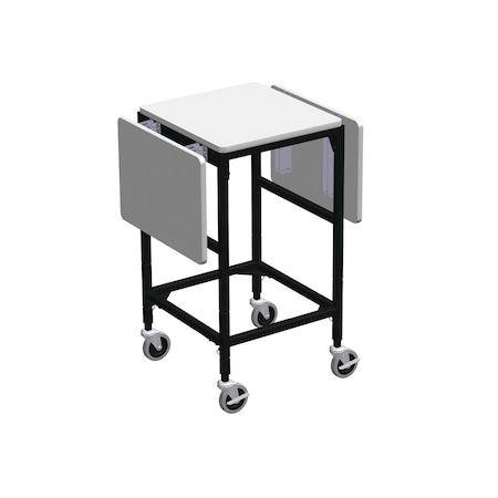 Small Mobile Work Table with Drop Leaves MPN:ERGO-27-K1