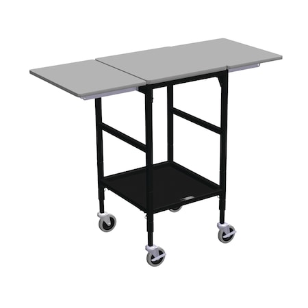 Sm Mobile Work Table-Drop Lves & Bottom Shelf MPN:ERGO-27-K2