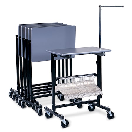 Folding Table with telescoping arm and 24 in hanger bar MPN:FTW-24A-F21-1