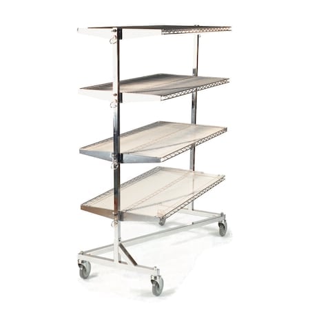 Nesting Wire Cart with 4 Collapsible Standard Shelves MPN:NT-1848