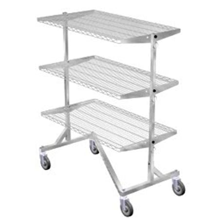 Nesting Wire Cart with 3 Collapsible Standard Shelves MPN:NT-2442Z3
