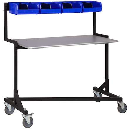 Nesting Table with 4 bins on bin rack 24