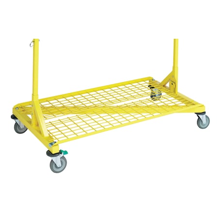 Yellow Bottom Grid Shelf for RGR2-350 Rolling Garment Rack MPN:RGR-S3