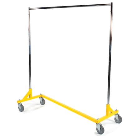 Rolling Garment Rack 24 in Dx48 in Lx72 in H w/5 in casters (2 swvl/2 brk) YL Base MPN:RGR2-350