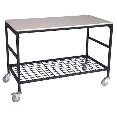 Adjustable Mobile Work Table, 26 In. W MPN:ERGO-50-K1