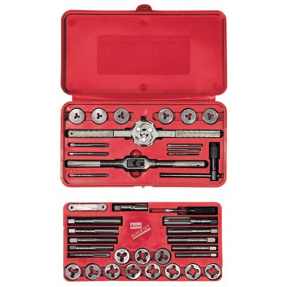 IRWIN Machine Screw/Fractional Tap and Solid Round Die Set, 39 Pieces MPN:23614