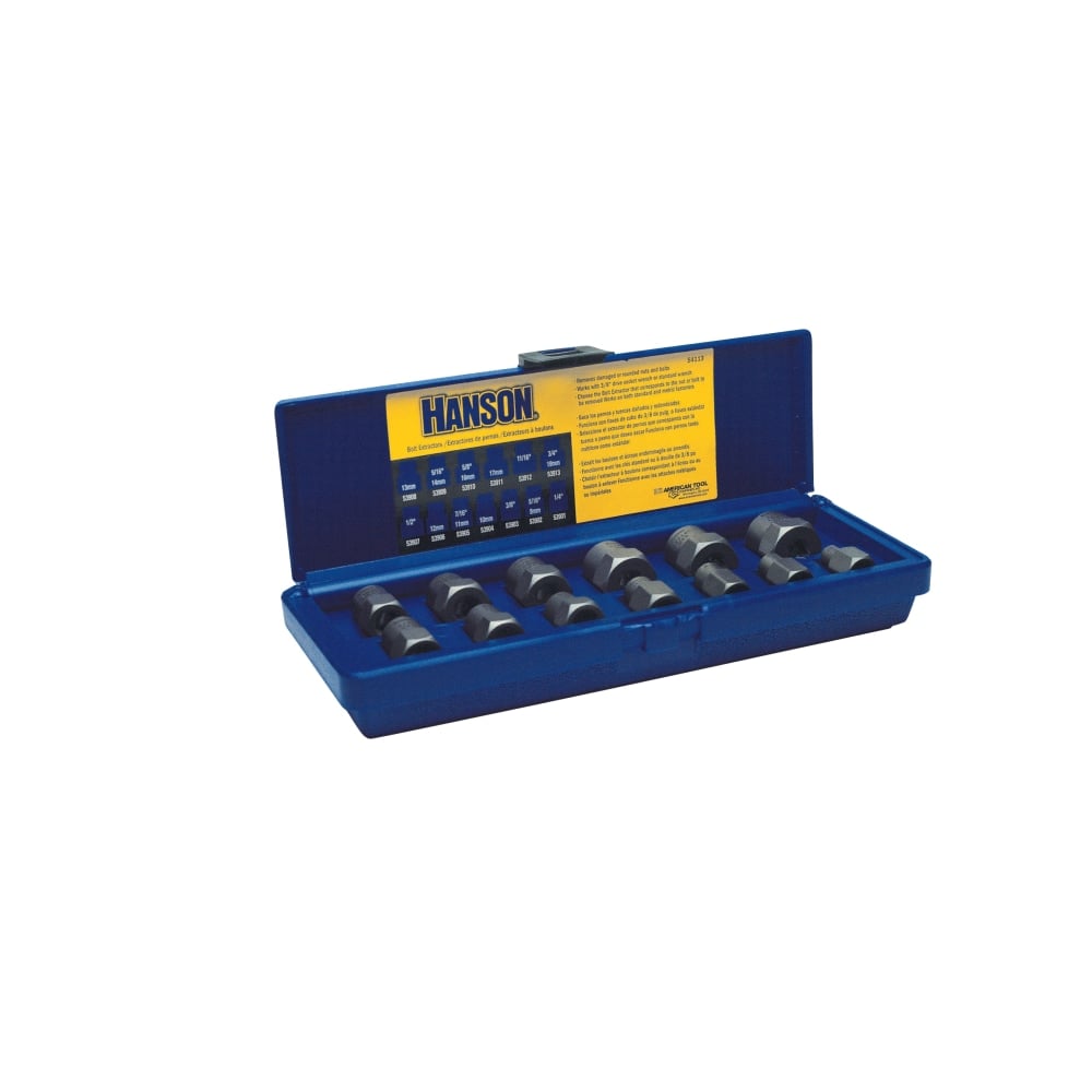 IRWIN Professional Bolt Extractor Set, 3/8in Drive, 13-Extractors MPN:54113
