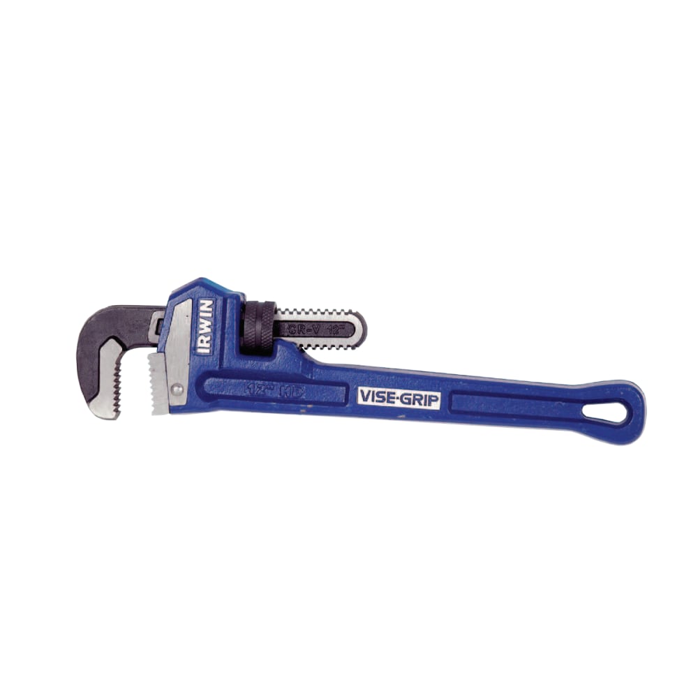 Stanley Cast Iron Pipe Wrench, Forged Steel Jaw, 12 in MPN:274106