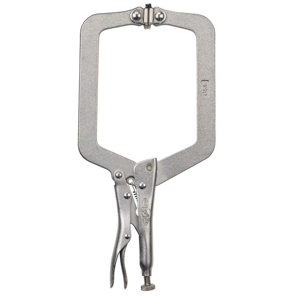 Locking C-Clamps with Swivel Pads, Jaw Opens to 4-1/2 in, 9 in Long MPN:31