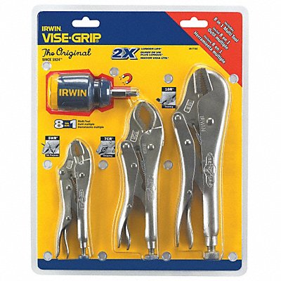 Locking Plier Sets Plain Grip 3 Pcs MPN:2077703