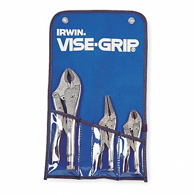 Locking Plier Sets Plain Grip 3 Pcs MPN:73