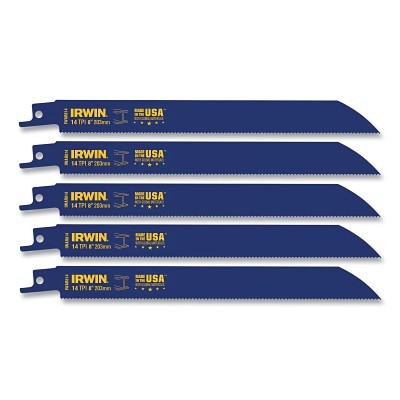 Irwin Recip 8IN 14TPI 5PK MPN:2018877
