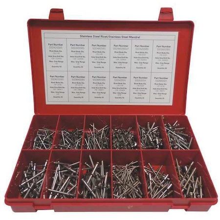 Blind Rivet Assortment, Salt Water Marine MPN:BRK300SS