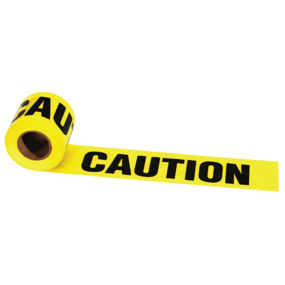Stanley Barrier Tape, 3 in x 1, 000 ft, Caution MPN:66231