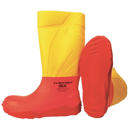 Overshoes, Composite Toe, Rubber, 7 1/2 in Height, Slip On Closure, Slip Resistant Sole, Red, L MPN:SRLF100L