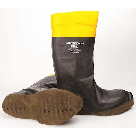 Overshoes, Composite Toe, Rubber, 12 in Height, Slip On Closure, Slip Resistant Sole, Black, XL MPN:SZBF401X