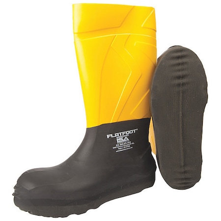 Overshoes, Composite Toe, Rubber, 7 1/2 in Height, Slip On Closure, Slip Resistant Sole, Black, M MPN:SZLF100M