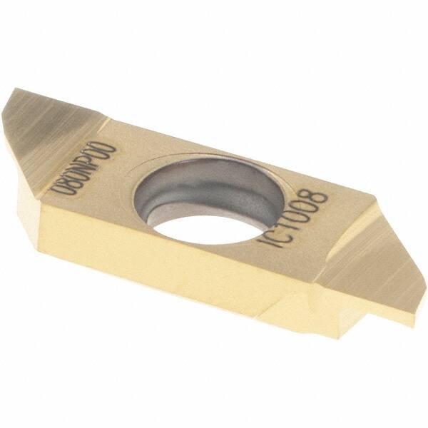 Cutoff Insert: SCIR22-080NP00 IC1008, Carbide, 0.80 mm Cutting Width, 0.0315