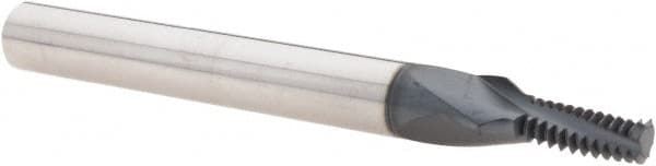 Helical Flute Thread Mill: 1/2, 1/4 & 7/16, External, 3 Flute, 1/4