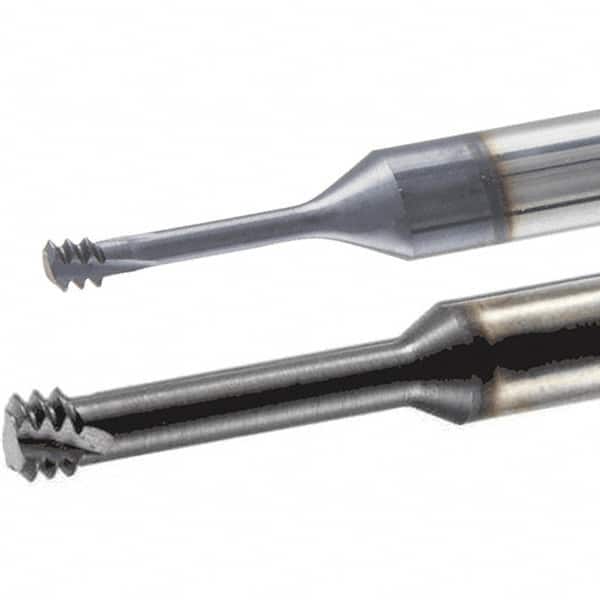 Helical Flute Thread Mill: G 1/4-19, Internal & External, 4 Flute, 10.00 mm Shank Dia, Solid Carbide MPN:5607409