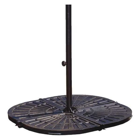 Umbrella Base Weight, 38 in Dia, Bronze MPN:NU6390