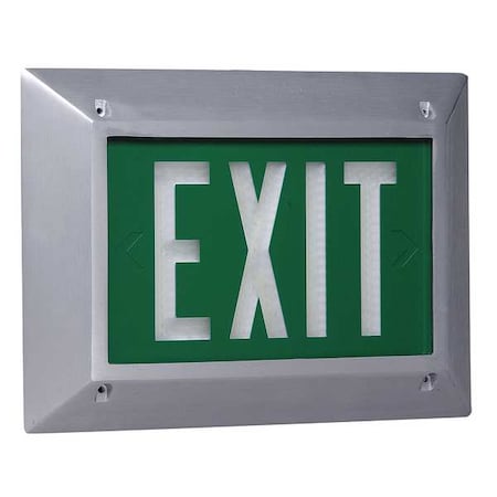 Self-Luminous Exit Sign, 1 Face(s), Tritium, Flush Only Mount MPN:2040-70-10-1-G-BA-MB
