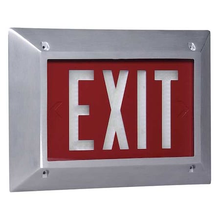 Self-Luminous Exit Sign, 1 Face(s), Tritium, Flush Only Mount MPN:2040-70-10-1-R-BA-MB