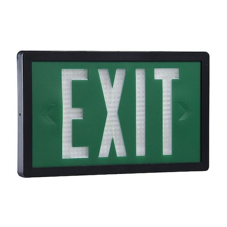 Self-Luminous Exit Sign, 2 Face(s), Tritium, Universal Mount MPN:SLX-60-10-2-G-BK-MTEBP