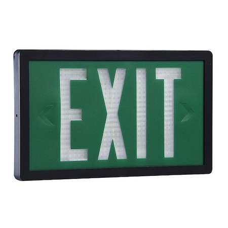 Self-Luminous Exit Sign, 2 Face(s), Tritium, Universal Mount MPN:SLX-60-20-2-G-BK-MTEBP