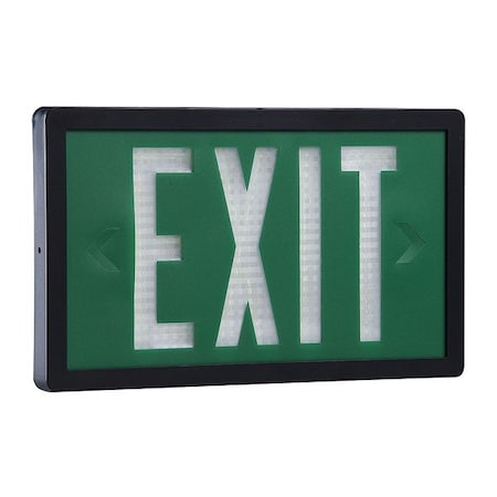 Self-Luminous Exit Sign, 1 Face(s), Tritium, Universal Mount MPN:SLX-60-10-1-G-BK-MTEBP